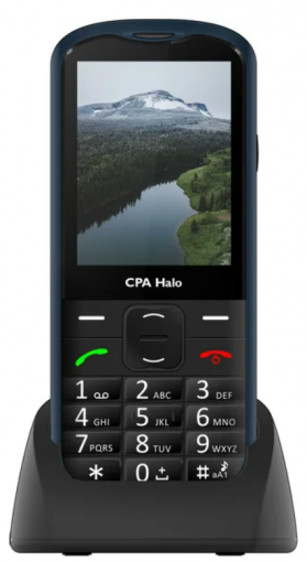 CPA HALO 18 modrý - Mobilný telefón s nabíjacím stojanom