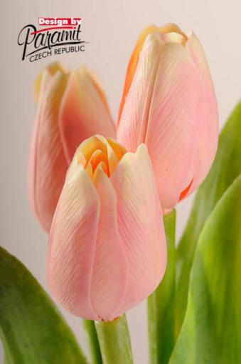 Tulipán kus 40cm broskyňový - Umelé kvety