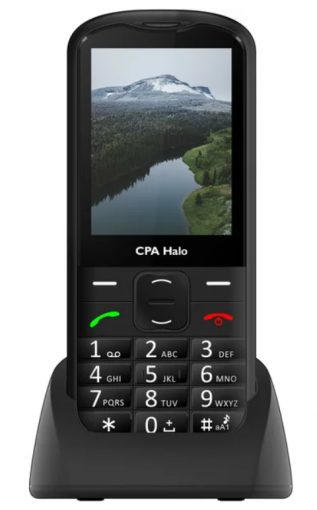 CPA HALO 18 čierny - Mobilný telefón s nabíjacím stojanom
