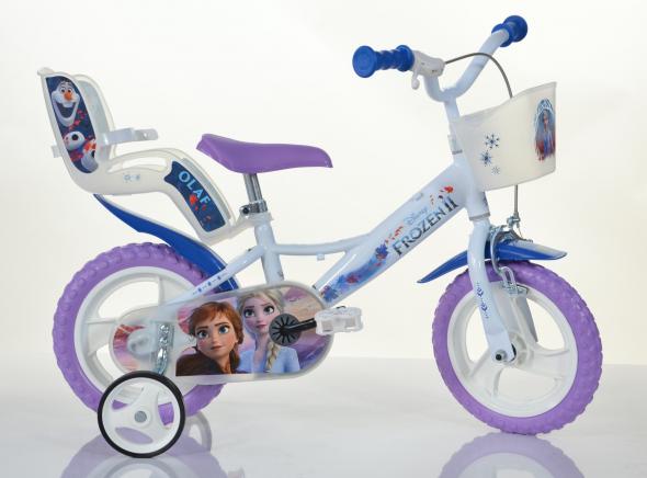 DINO Bikes DINO Bikes - Detský bicykel 12" 124RLFZ3 so sedačkou pre bábiku a košíkom - Frozen 2 2019 vystavený kus - Bicykel