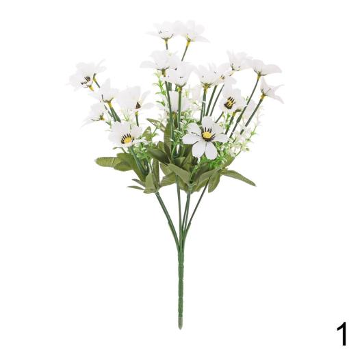 Kytica Margarétka, zeleň 33cm biela - Umelé kvety
