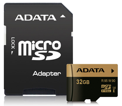 ADATA XPG MicroSDHC 32GB UHS-I U3 Class 10 - Pamäťová karta + adaptér