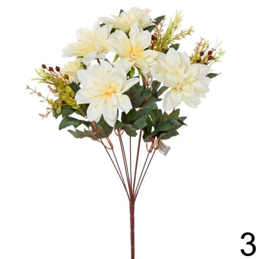 Kytica dahlia 50cm smotanová - Umelé kvety