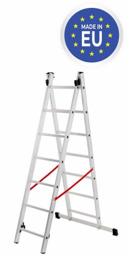Strend Pro - Rebrík 2x7, dvojitý, max. 150 kg, BASIC