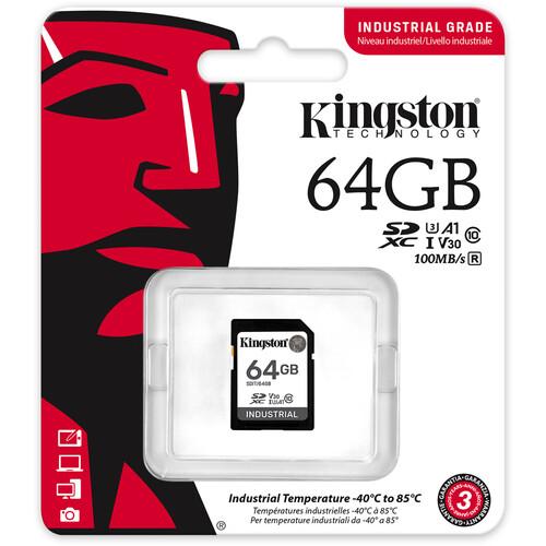 Kingston Industrial SDXC 64GB class 10 UHS-I U3 (r100MB,w80MB) - Pamäťová karta SD