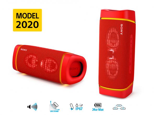 Sony SRS-XB33R červený vystavený kus - Bluetooth reproduktor