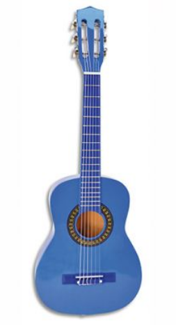 Bino Klasická drevená gitara 75 cm modrá - Drevená gitara