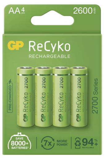 GP ReCyko HR6 (AA) 2600mAh 4ks - Nabíjacie batérie