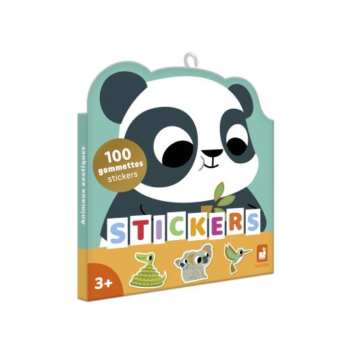 Janod Janod Stickers Samolepky Exotické zvieratá 100 ks od 3 rokov