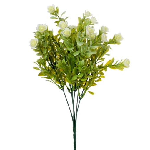 Zápich kvietky biele 33cm - Umelé kvety