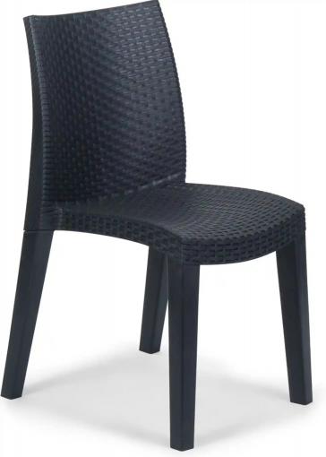 FIELDMANN   FDZN 3020 - plastová stolička LADY v prevedení umelý ratan, rozmery 55 x 48 x 86 cm