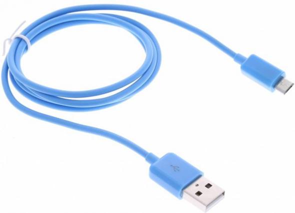 Celly Kábel dátový microUSB modrý - Dátový kábel