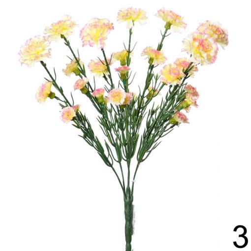 Kytica karafiát žlto-ružová 43cm - Umelé kvety