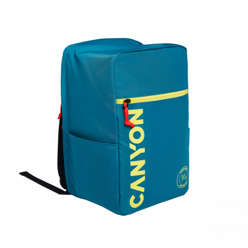 Canyon CSZ-02 modro-žltý - Príručný batoh pre nízkonákladové letecké spoločnosti s priečinkom pre notebook 15.6"