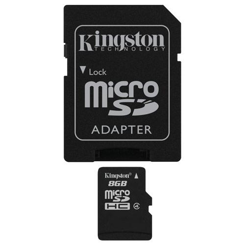 Kingston MicroSDHC 8GB Class 4 - Pamäťová karta + adaptér