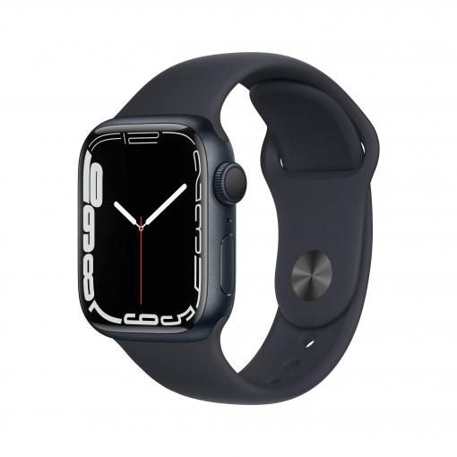 Apple Watch Series 7 GPS, 41mm Midnight Aluminium Case with Midnight Sport Band - Smart hodinky