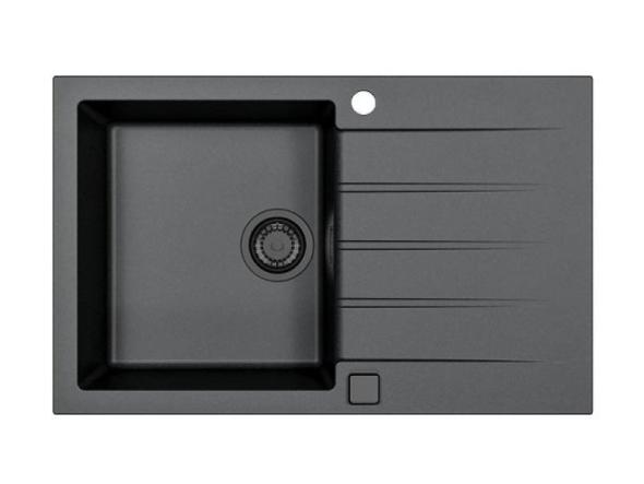 CADIT 20 BLACK EDITION - Drez Granitový 790x500mm, vanička 375x425x198mm