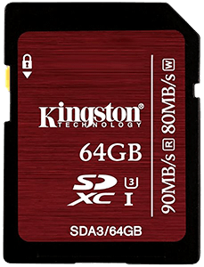 Kingston SDHC 64GB class 10 UHS-I U3 (r90MB,w80MB) - Pamäťová karta SD
