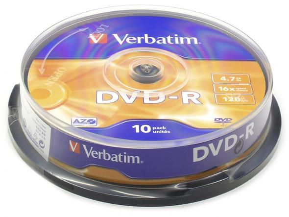 Verbatim DVD-R 10ks, 4.7GB 16x - DVD disk