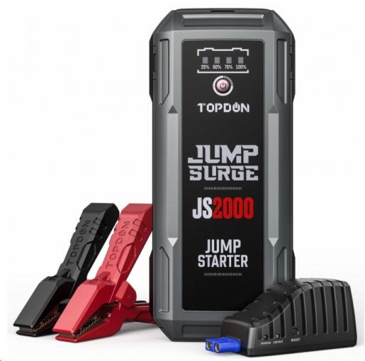 TOPDON Car Jump Starter JumpSurge 2000, 16000mAh - Power bank 16000Ah