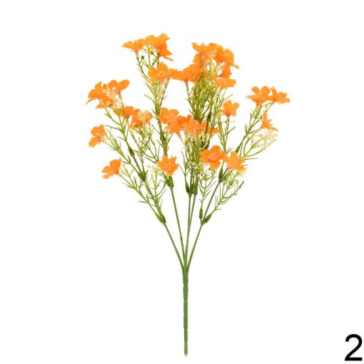 Kytica drobné kvety + zeleň 36cm oranžová - Umelé kvety