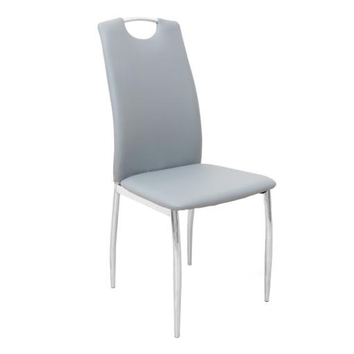 ERVINA SI - stolička jedálenská sivá/chróm