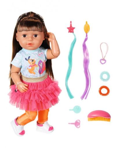 Zapf Staršia sestrička BABY born Play & Style, brunetka , 43 cm
