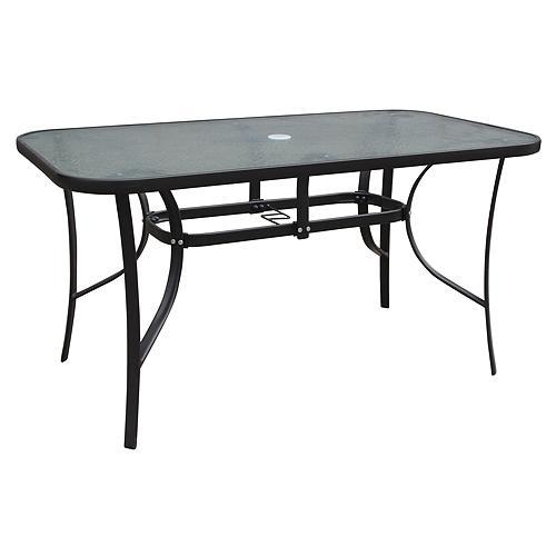 Strend Pro GREGORY Shadow gray - Stôl 140x80x72 cm šedý / tvrdené sklo 5mm