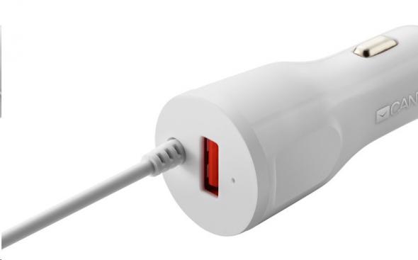 Canyon univerzálna autonabíjačka Lightning biela - Univerzálny USB adaptér do auta