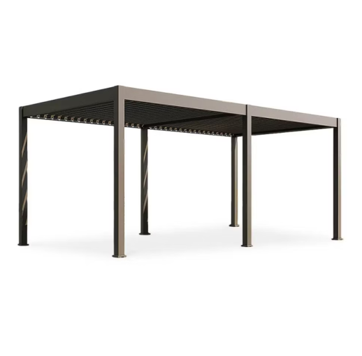Gutroof ELEGANCE AUTOMATIC - Hliníková pergola 3 x 6 m, LED osvetlenie, taupe