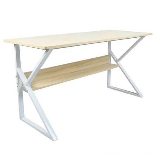 TARCAL 100 DB/BI - Písací stôl s policou, dub prírodný/biela
