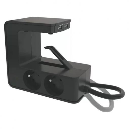 Legrand 4 zásuvky 1.5m s USB čierna - Predlžovací kábel