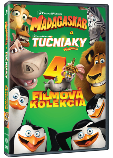 Madagaskar 1.-3. + Tučniaky z Madagaskaru (SK) (4DVD) - DVD kolekcia