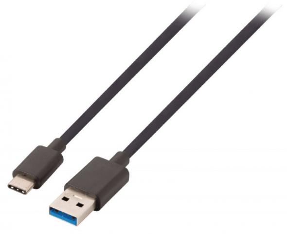 Valueline VLCP61600B10 - kábel USB 3.0 kabel, C zástrčka – A zástrčka, 1 m, černý