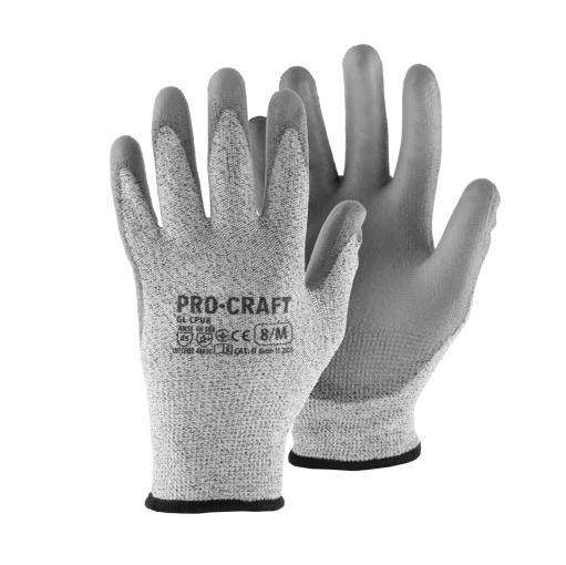 Procraft GL-CPU9 - Pracovné rukavice polyuretánové odolné proti prerezaniu, veľ.L
