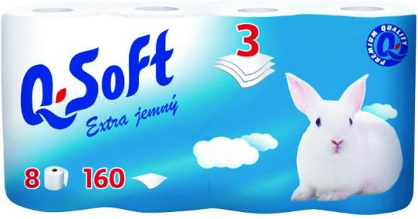 Q Soft 8x160útr. 3vr biely - Toaletný papier