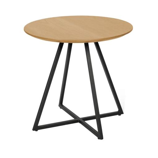 DELIK DUB/CI - Príručný stolík 50x50x45 cm, dub/čierna