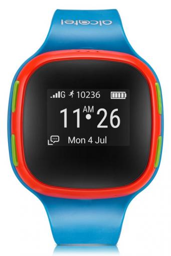 Alcatel MOVETIME Track&Talk Watch, Blue/Red - Smart hodinky detské