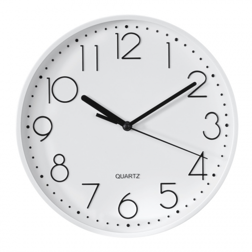 Hama - PG-220, nástenné hodiny, priemer 22 cm, tichý chod, biele