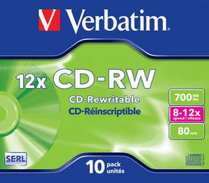 Verbatim CD-RW 10ks, 700MB 12x - CD disk