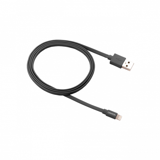 Canyon 1m čierny plochý - lightning USB kábel na iPhone