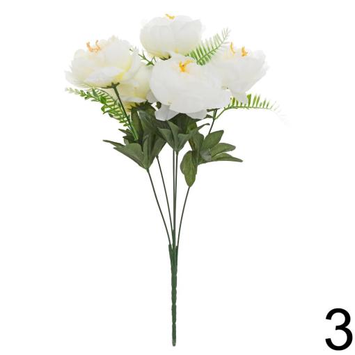 Kytica pivonia 44cm biela - Umelé kvety