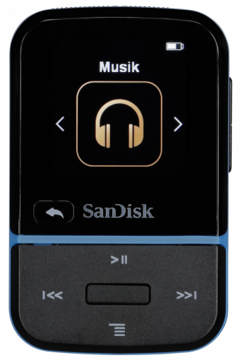 SanDisk MP3 Clip Sport GO 16GB modro-čierny - MP3 prehrávač