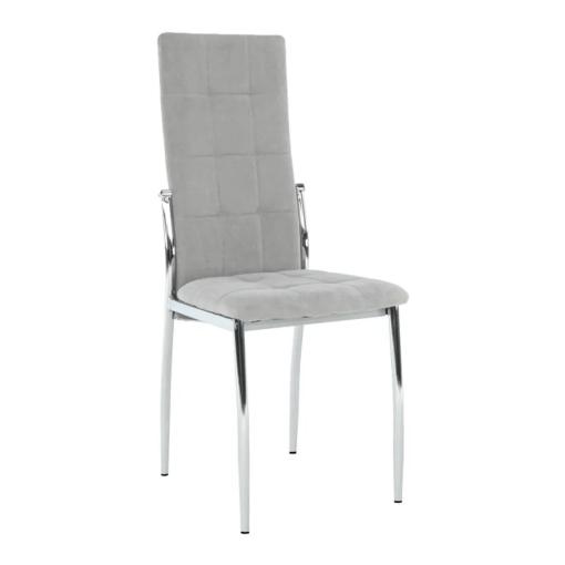 ADORA NEW SI - stolička jedálenska sivá/chróm, max 110kg