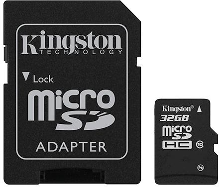 Kingston MicroSDHC 32GB Class 10 - Pamäťová karta + adaptér