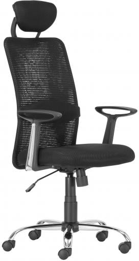 JACKSON vystavený kus - Kancelárska stolička čierna látka/sieťovina, nosnosť 100kg