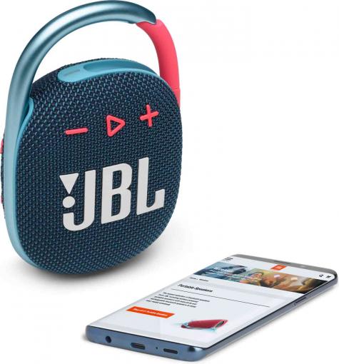 JBL CLIP 4 modro-ružový - Ultra prenosný vodeodolný reproduktor
