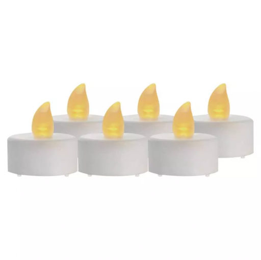Emos LED dekorácia – 6x čajová sviečka biela, 6x CR2032, vnútorná, vintage - LED čajové sviečky