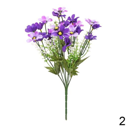 Kytica Margarétka, zeleň 33cm fialová - Umelé kvety