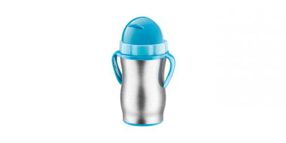 Tescoma Bambini - Detská termoska so slamkou BAMBINI 300 ml, nerez - modrá